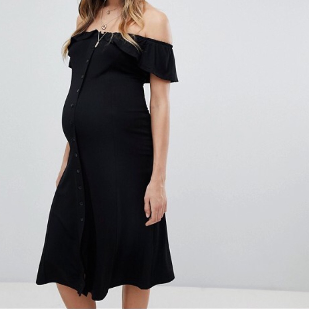 🤰🏼NWT ASOS Maternity Off-shoulder Midi Dress
